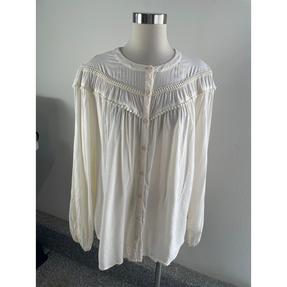Old Navy Womens XL Tall Cotton‎ Rayon Blend Top Lightweight Long Sleeve Shirt